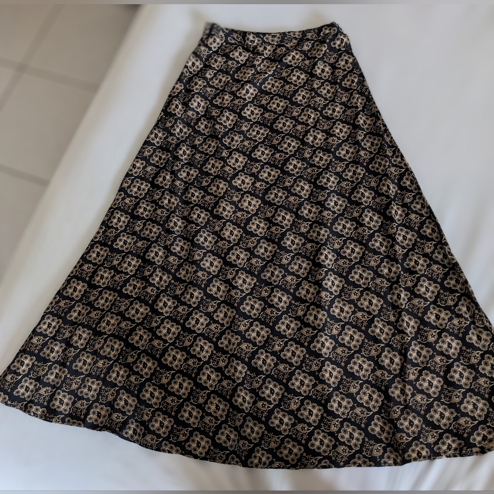 VINTAGE 90's Y2K Sunflower Floral Print Maxi Skirt Size Small - Picture 3 of 5